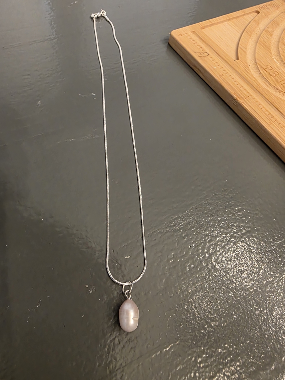 Sterling Silver Pearl Pendant Necklace - White Pearl